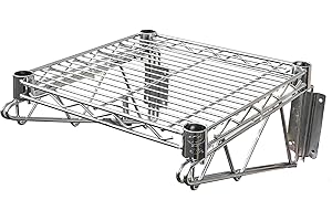 Express KitchQuip Heavy Duty Chrome Wire Storage Wall Shelf (14" x 14")