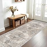 RUUGME Washable Runner Rug 3x10 - Vintage Hallway Carpet Runner for Living Room Kitchen Stain Resistant Rugs Tribal Carpets with Non Slip Backing Floor Decoration Mat for Bedroom Bathroom 3x10 Beige