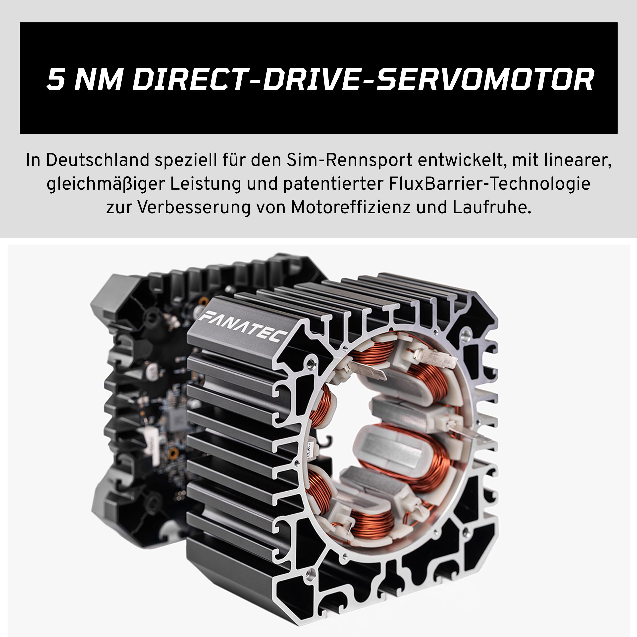 Fanatec Sim Racing CSL DD QR2 Wheel Base – 5 Nm Direct Drive Base, Dynamisches Force Feedback, Motorsport-Schnellverschluss QR2 – PC 6