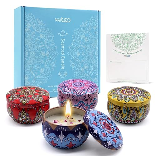 Scented Candle Gift Set for Women Birthday Christmas Mother's Day Valentine's Day Anniversary Housewarming Present for Her Wife Mum Girlfriend New Home Relaxation Gifts