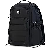 FUL Tactics Collection 17 Inch Laptop Backpack, Division Padded Computer Bag for Commute or Travel, Black