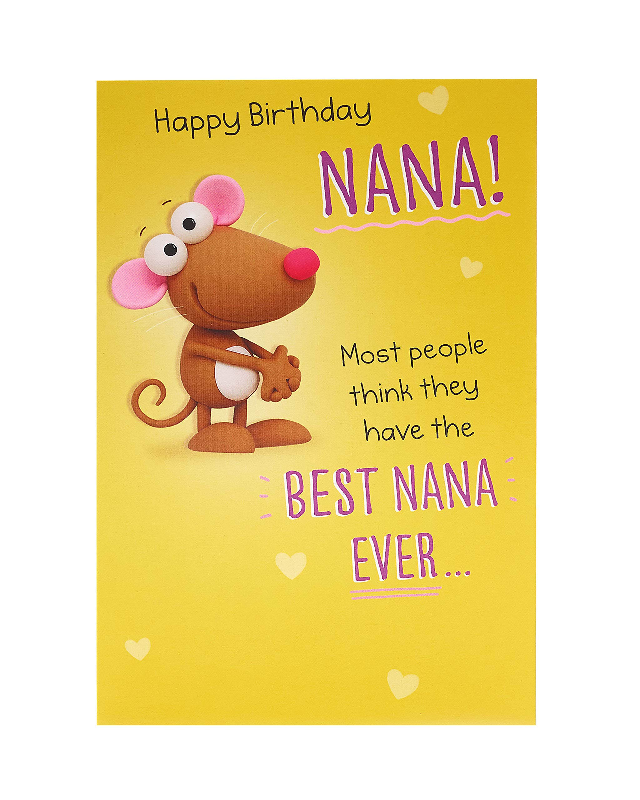 Nana Best Nana Ever Have A Lovely Day! Funny Birthday Greeting Card Humour