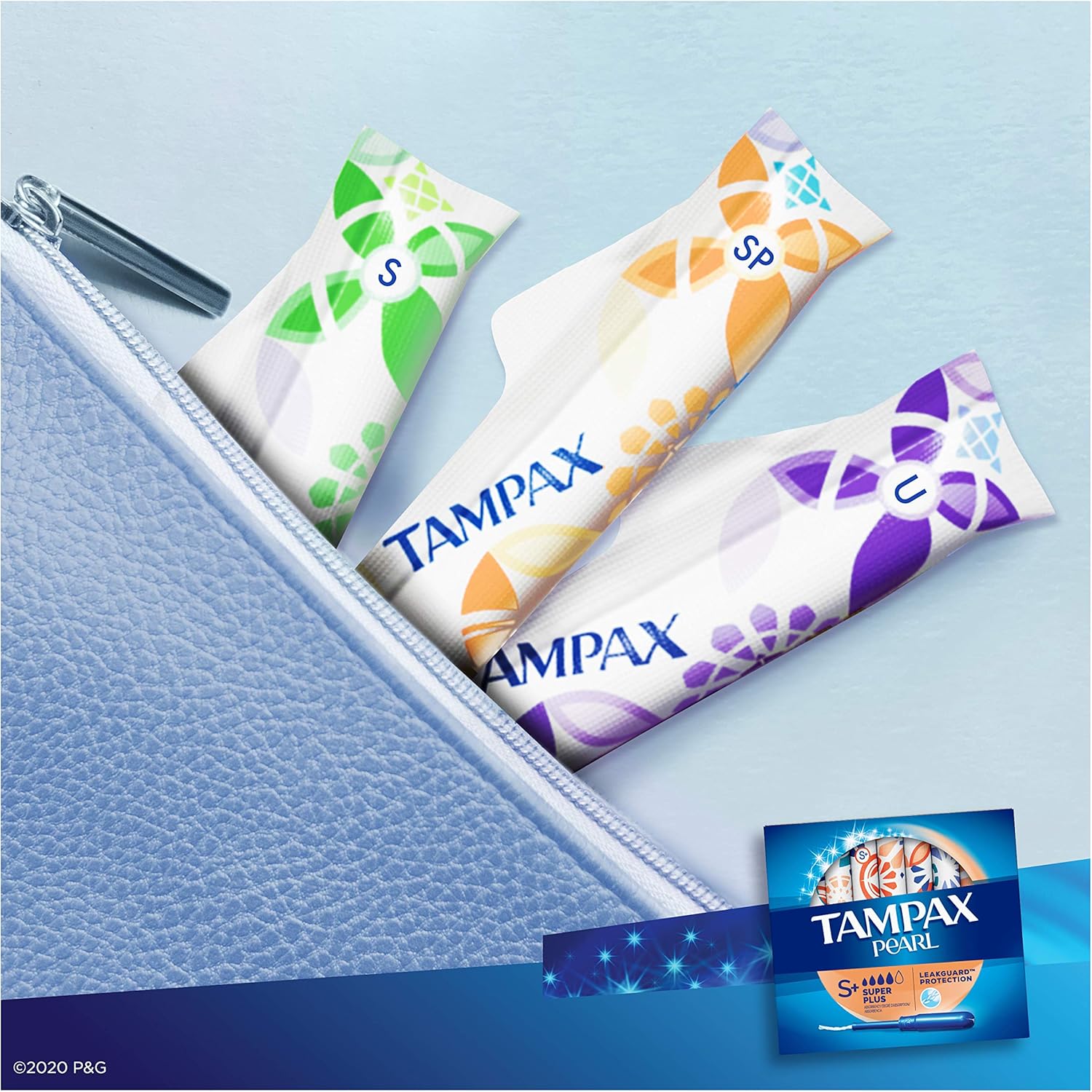 Tampax Pearl Tampons Super Plus Absorbency with LeakGuard Braid, Unscented, 50 Count: Health & Personal Care