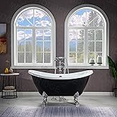 WOODBRIDGE BTA1842-C-Feet+C-Drain Bathtub, Chrome