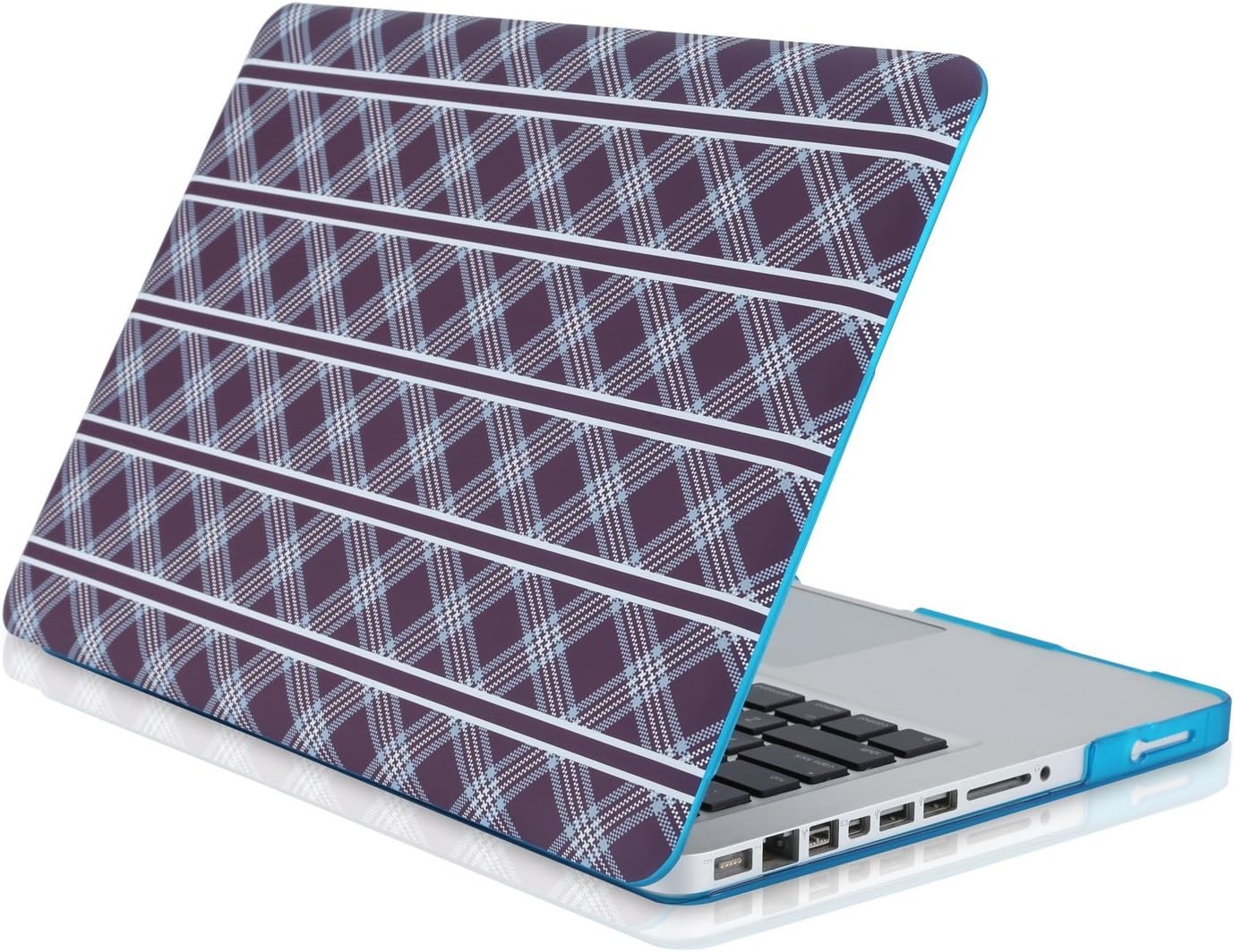 WINHI MacBook Pro 13 Inch Case Hard Shell Cover Rubberized Soft Touch for Model A1278 (with Keyboard Protective Film & Mouse Pad)-Lattice