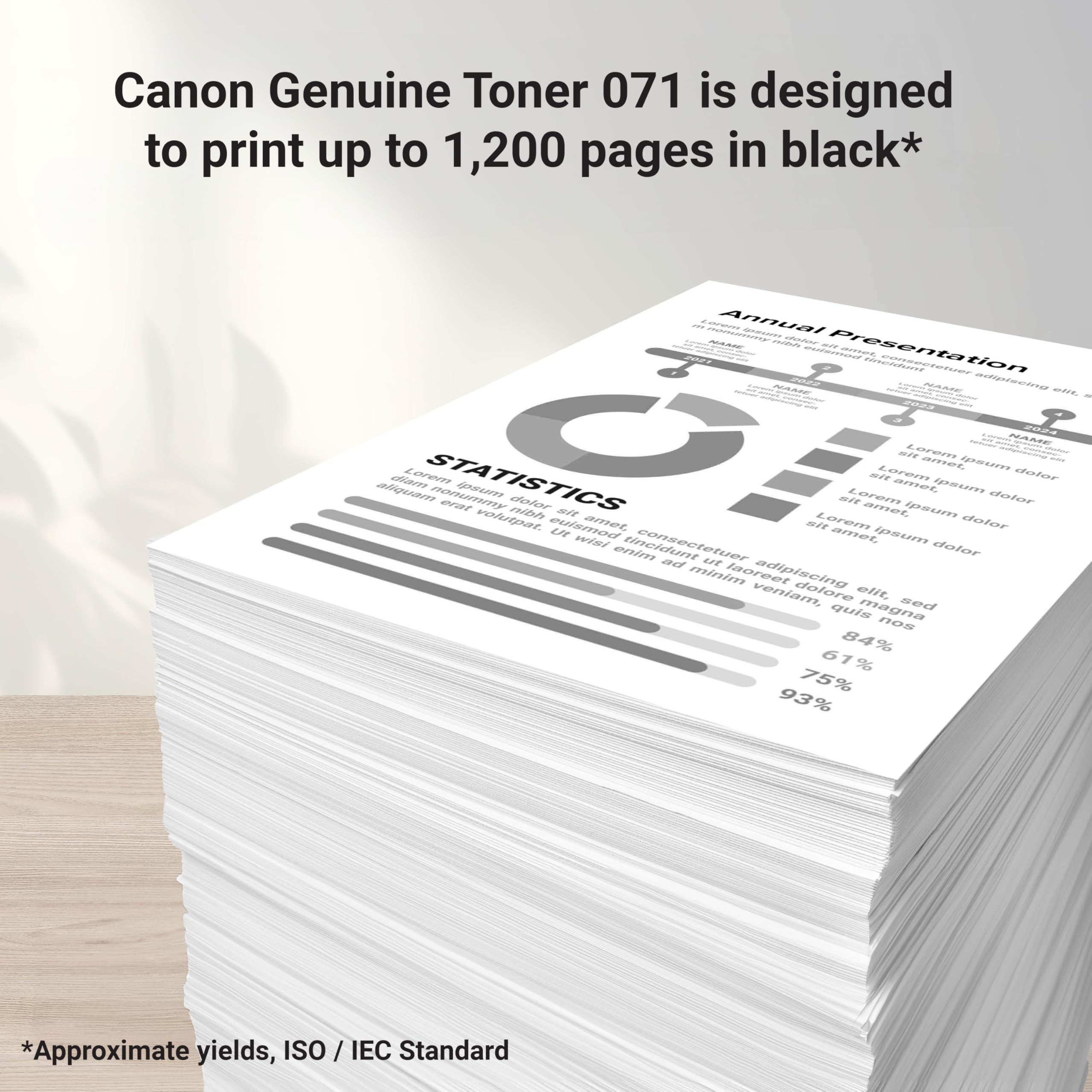 Canon Genuine 071 Black Toner Cartridge Compatible with LBP122dw, MF272dw, MF273dw, MF275dw