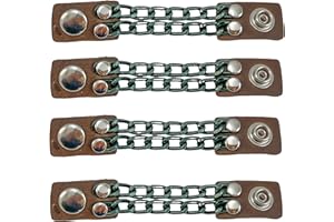 Funk Plus Brown Tan Motorcycle Vest Extenders Double Black Chain Regular Snap MC Jacket Made in USA