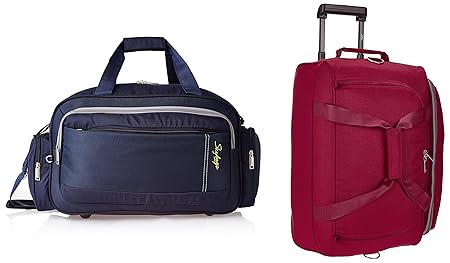 skybags cardiff polyester 52 cms red travel duffle
