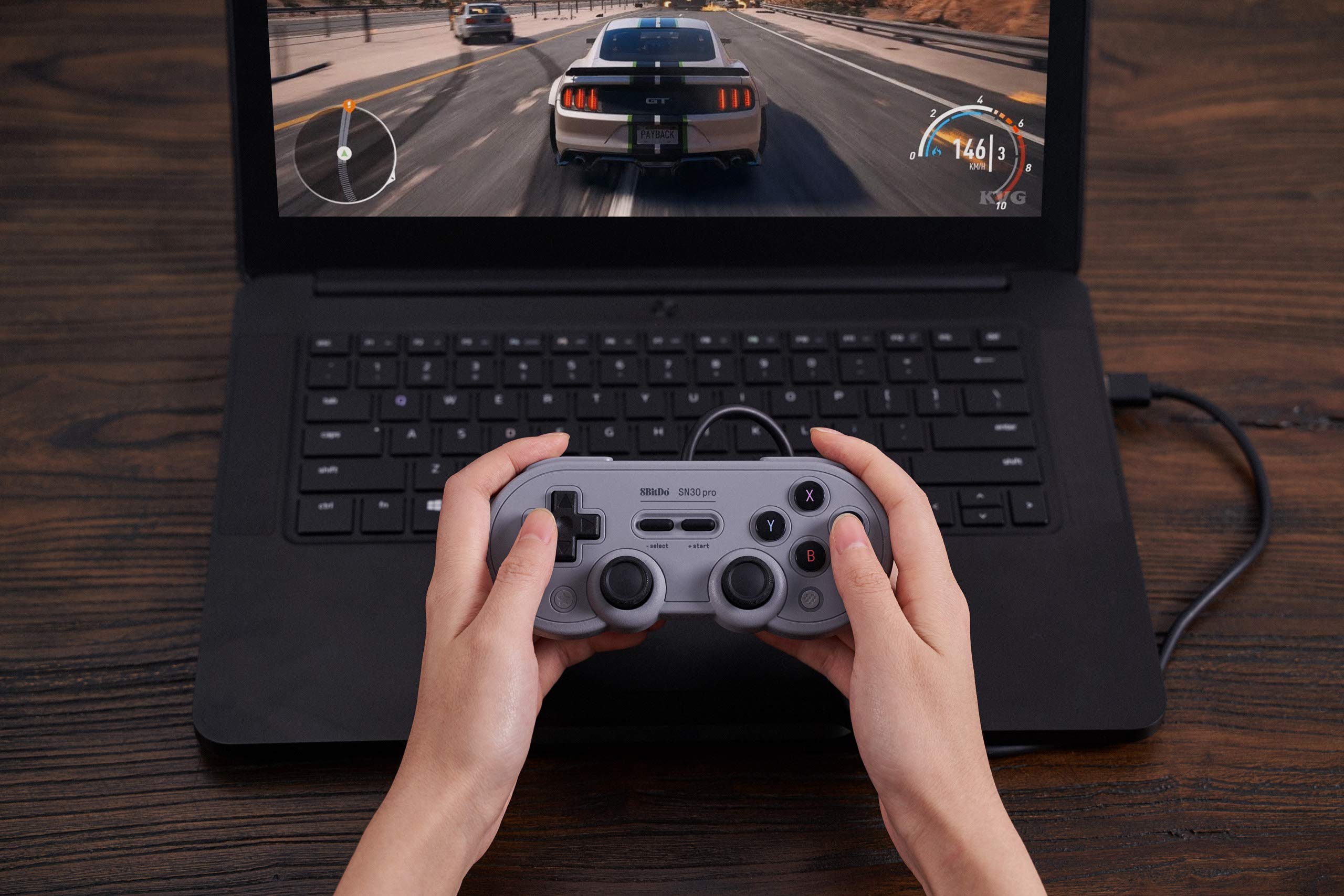 8Bitdo Sn30 Pro USB Wired Gamepad for Switch, Windows & Raspberry Pi(Gray Edition)