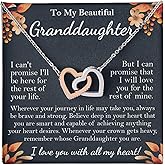 SUTERY To Our Granddaughter Necklace, Granddaughter Necklace From Grandparents, Christmas Granddaughter Gifts From Grandma And Grandpa, Graduation Gift, Happy Birthday Message Card