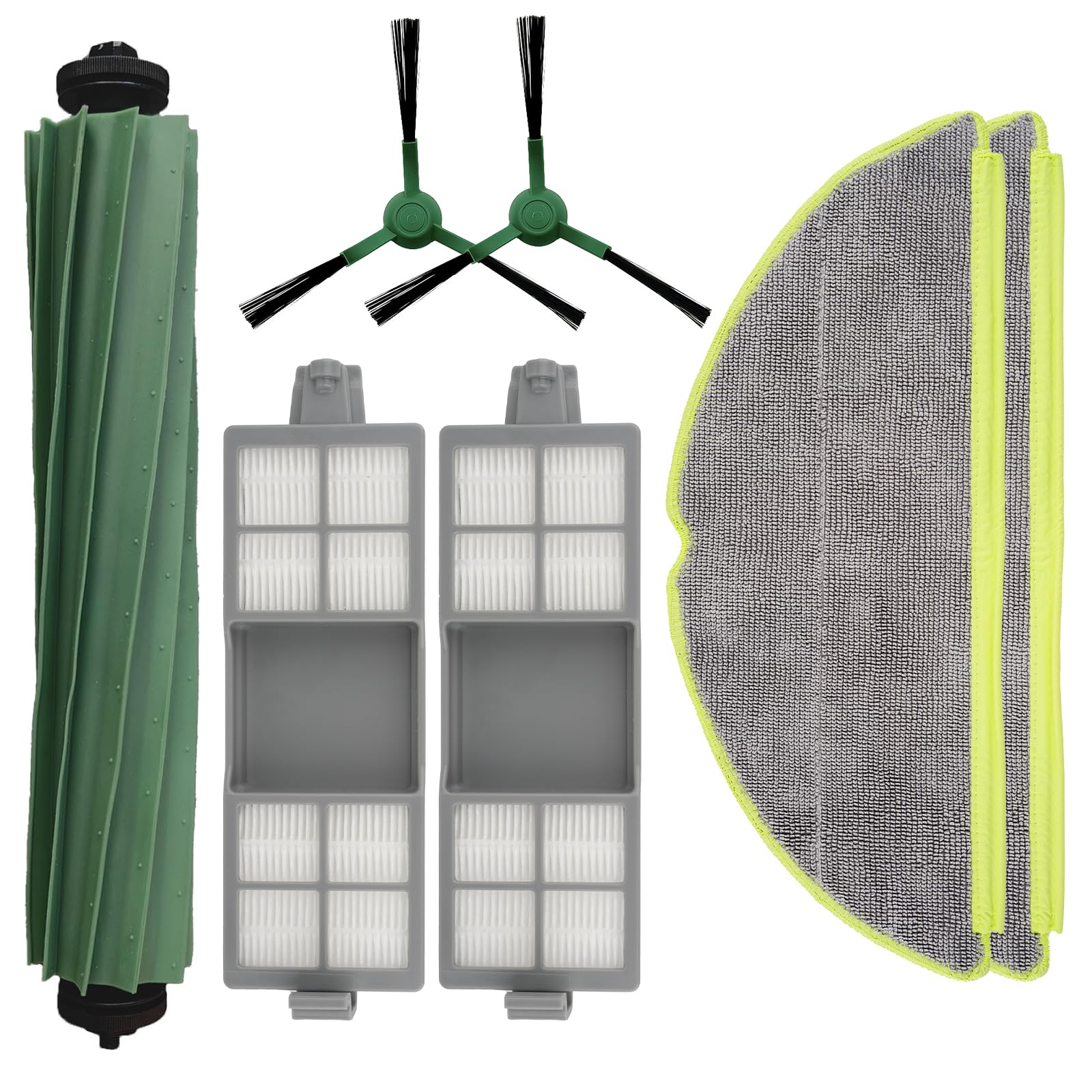 Photo 1 of (7 Pack) 205 DustCompactor Vac Replacement Parts Compatible with iRobot 205 DustCompactor Vac Robot Vacuum, 1 Roller Brush, 2 Mop Pads, 2 Side Brushes, 2 HEPA Filters