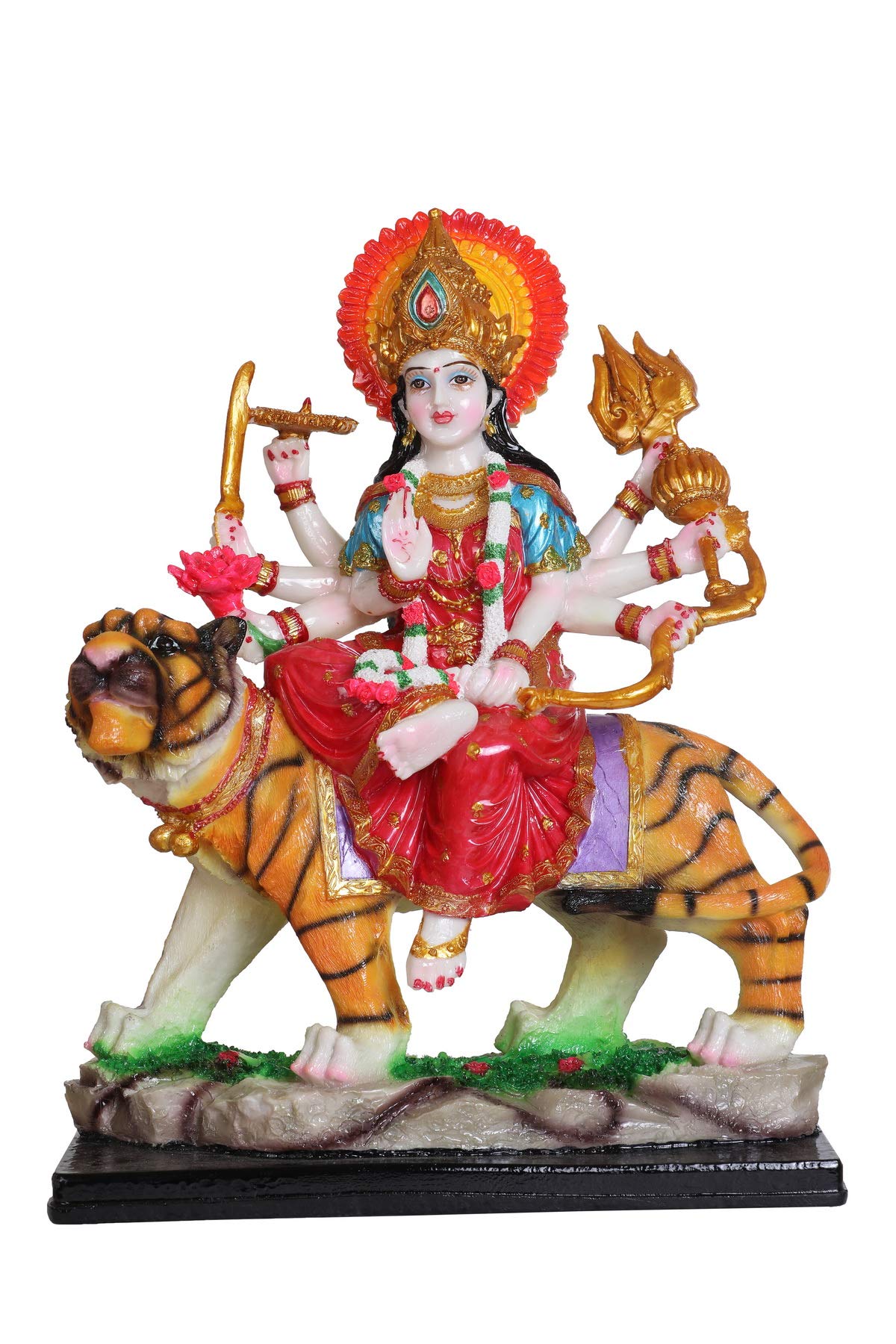 B.S HANDICRAFTS Marble Finish Maa Durga Goddess Maa Durga Sherawali