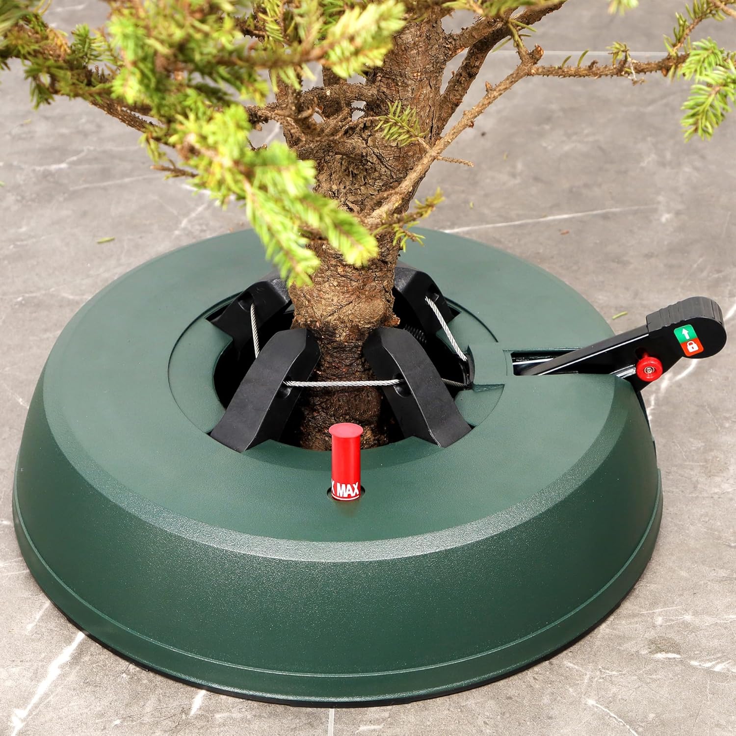 Tree Stands - Blissun Christmas Tree Stand with Water Reservoir, Fast Clamp, Foot Pedal, Water Level Indicator, Fits 8FT Trees