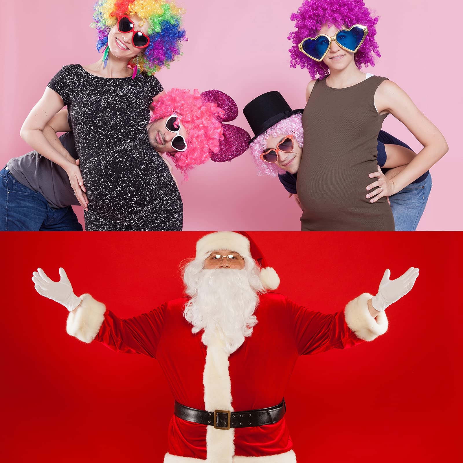 Sumind Inflatable Belly Santa Claus Belly Empty Fake Padded Pregnancy Belly Cosplay Belly for Halloween Party Christmas Party