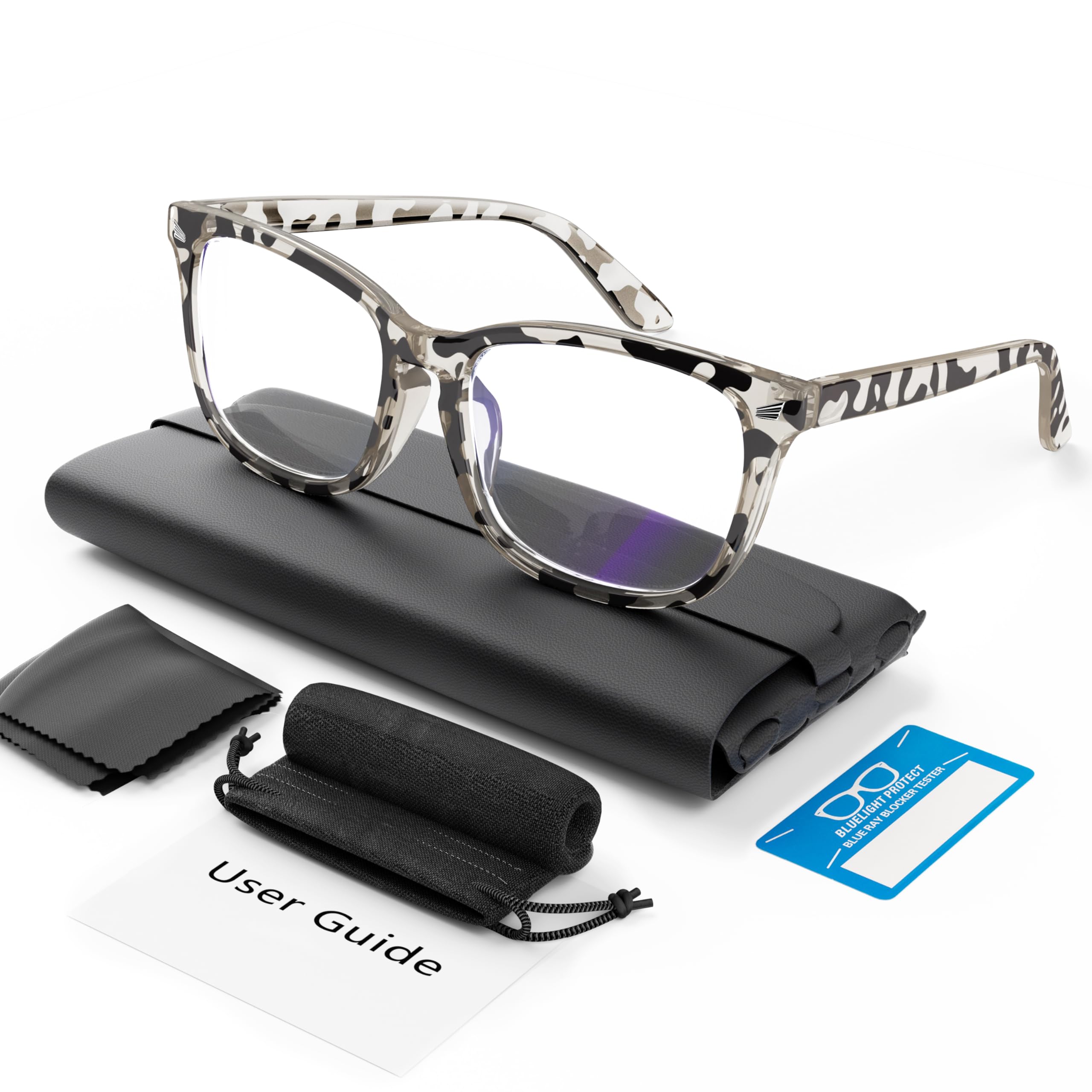 COOLOO Blue Light Blocking Glasses, Gaming Computer Glasses Anti Glare Headache Eyes Strain Glasses with Blue Light Filter, Super Light Weight Fashion