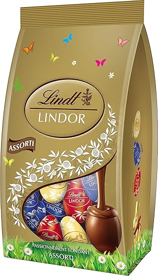 Lindt Sachet De 22 œufs Moyens Et Fondant Lindor Au Chocolat Noir