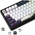 GMKWTL XVX Shine Through Japanese Ink Lotus Keycap Set, DoubleShot PBT With Dye-Sublimation, Cherry Profile for Gateron Cherry MX Switches Mechanical Keyboards