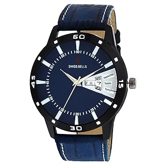 Svviss Bells Rugby Day and Date Calender Function Chronograph Blue Dial Mens Watch - TA-1056