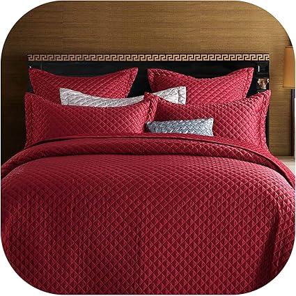 Amazon Momomoquilted キルト厚手ベッドシーツセット 230x250cm 枕カバーセット ベッドスプレッド ステッチベッドカバー ベージュ ベッドカバー 1319 5点セット 寝具 オンライン通販