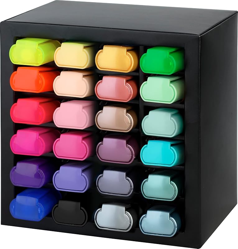 - Textmarker Set, 24 Marker im Desk Organizer