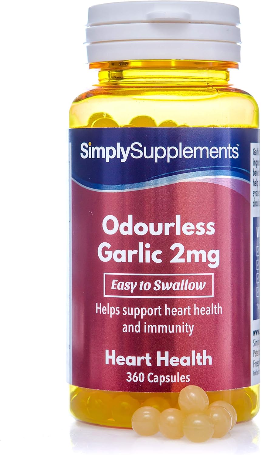 Odourless Garlic 2mg 360 Capsules Supports Heart Health