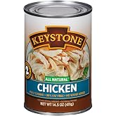 Keystone All Natural Canned Chicken 14.5 Oz Fully Cooked | No Water Added | Ready to Meat | Quick Meals Emergency Survival Food Canned Meat Pack of 1