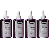 Amazon Basics Purple Washable Liquid School Glue, Dries Clear, 5 oz Bottle, 4-Pack