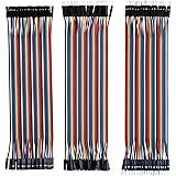 Elegoo Jumper Wire 40x 20cm Female-Female, Male-Female, Male-Male Kabel Steckbr&uuml;cken Drahtbr&uuml;cken f&uuml;r Arduino Raspberry Pi (3er Set)