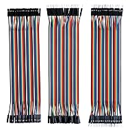 EL-CP-004 120pcs Multicolored Dupont Wire 40pin Male to Female, 40pin Male to Male, 40pin Female to Female Breadboard Jumper Wires Ribbon Cables Kit for arduino