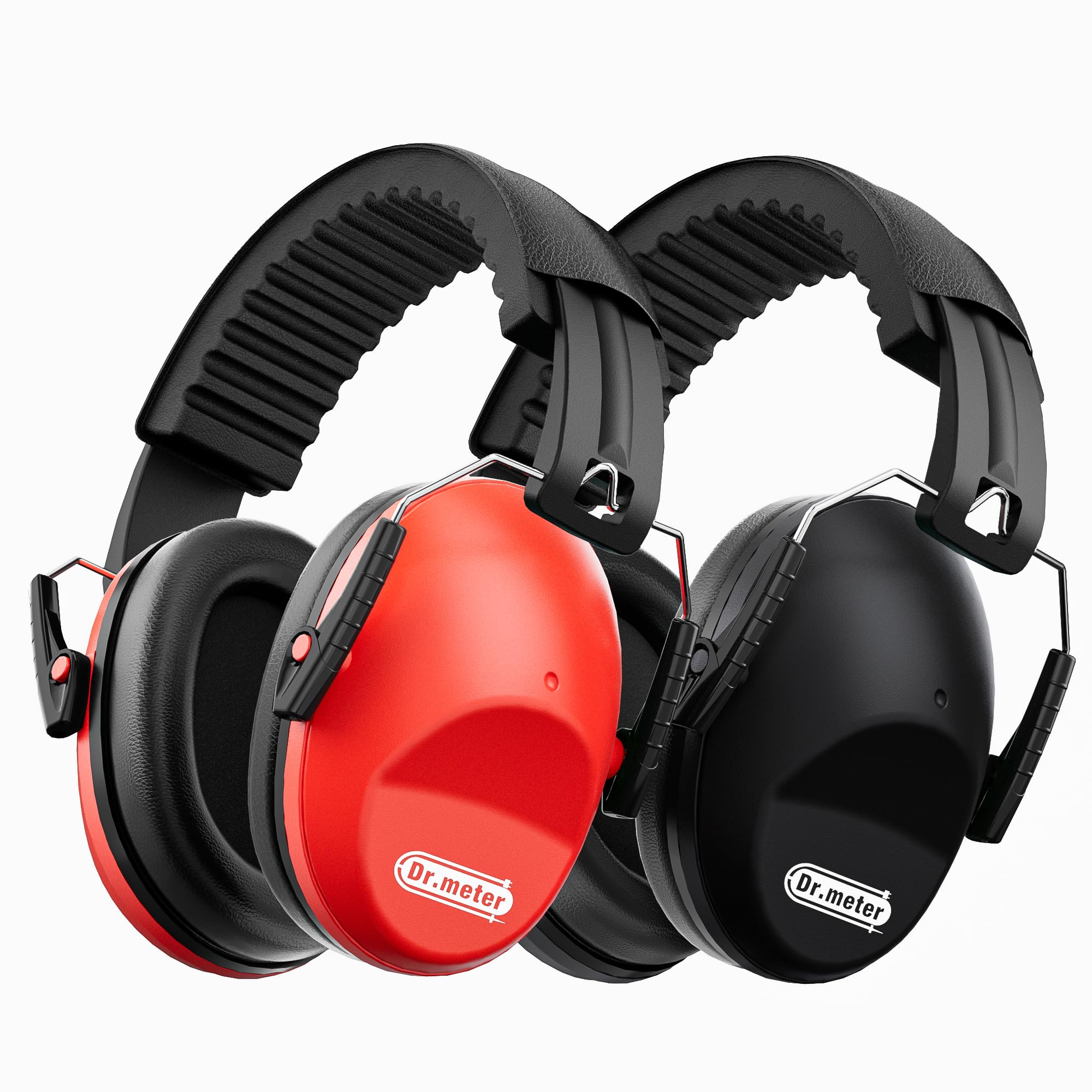 Dr.meter Ear Defenders Children, Kids Ear Defenders SNR 27.4dB Noise Cancelling Headphones for Kids Autism Sensory, Adjustable Headband, Hearing Protection for Fireworks Monster Truck Black + Red — image 1