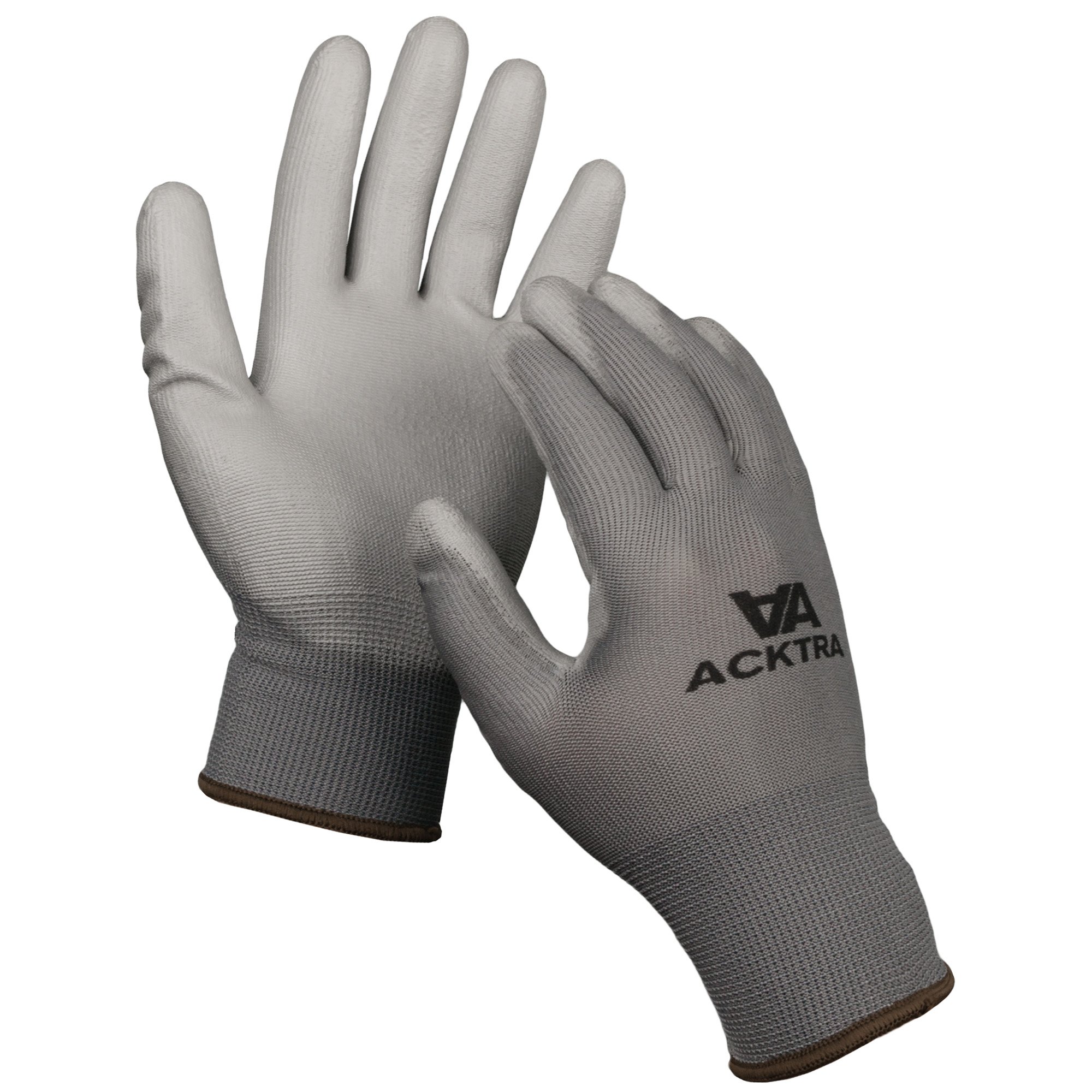 ACKTRA UltraThin Polyurethane (PU) Coated Nylon Safety WORK GLOVES 12