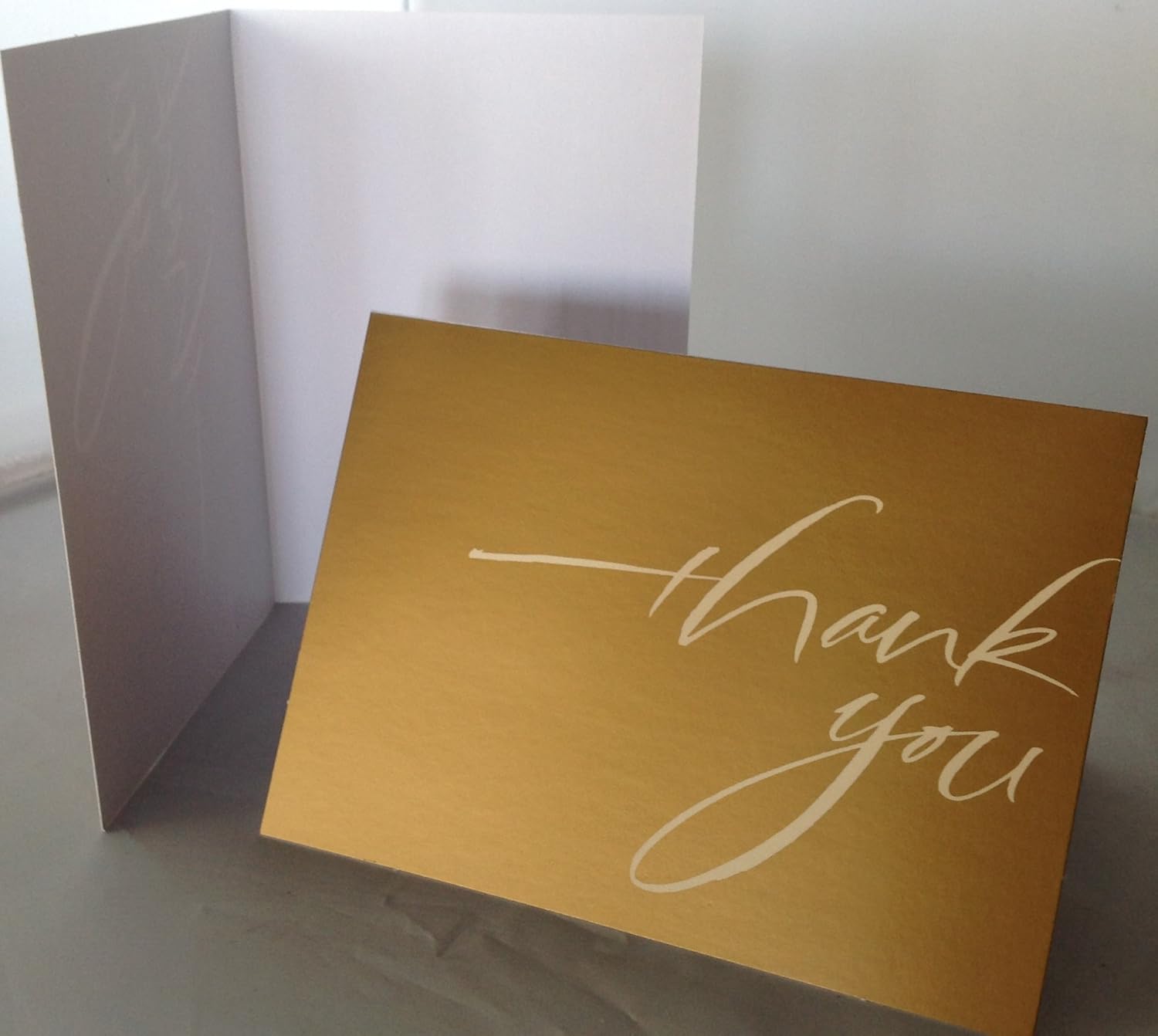 Hallmark Gold Thank You Cards w/ Envelopes (10 Pack