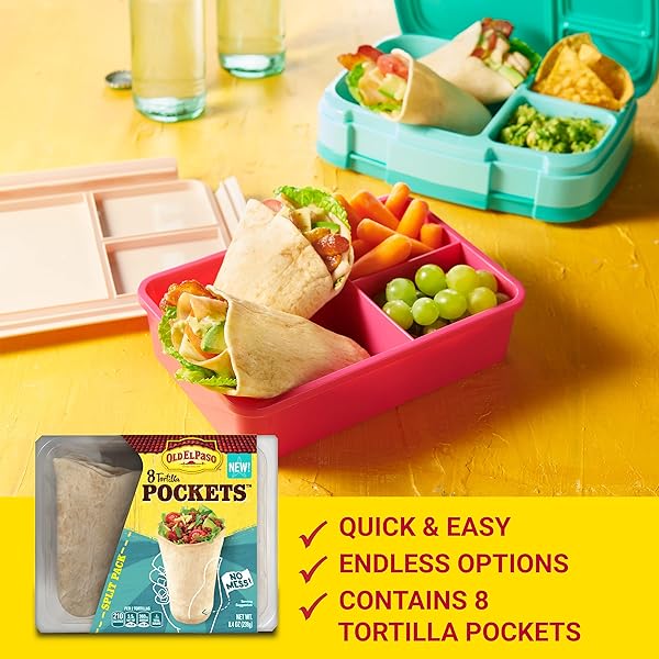 OLD EL PASO TORTILLA POCKETS, 8 POCKETS, 8.4 OZ.