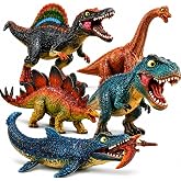 ELENTGE Jumbo Dinosaur Toys for Kids, 5 Large Dino Figures with Cards | Includes 5 jumbo dinosaurs, species fact cards, realistic textures, and gift-ready play value for home or classroom.