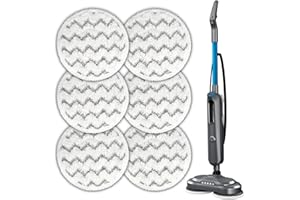 (6 Pack) 3897A Replacement Mop Pads Compatible with Bissell SpinWave SmartSteam Scrubbing Steam Mop 3897A 3712C 3712W, Spinni