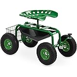 Amazon.com: Rolling Scoot-N-Do Garden Seat Powder Coated Tubular Steel