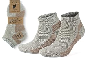 GoWith Alpaca Wool Low-Cut Socks for Men & Women, Cushioned Terry Warm Thermal Thick Merino Blend Camping Socks