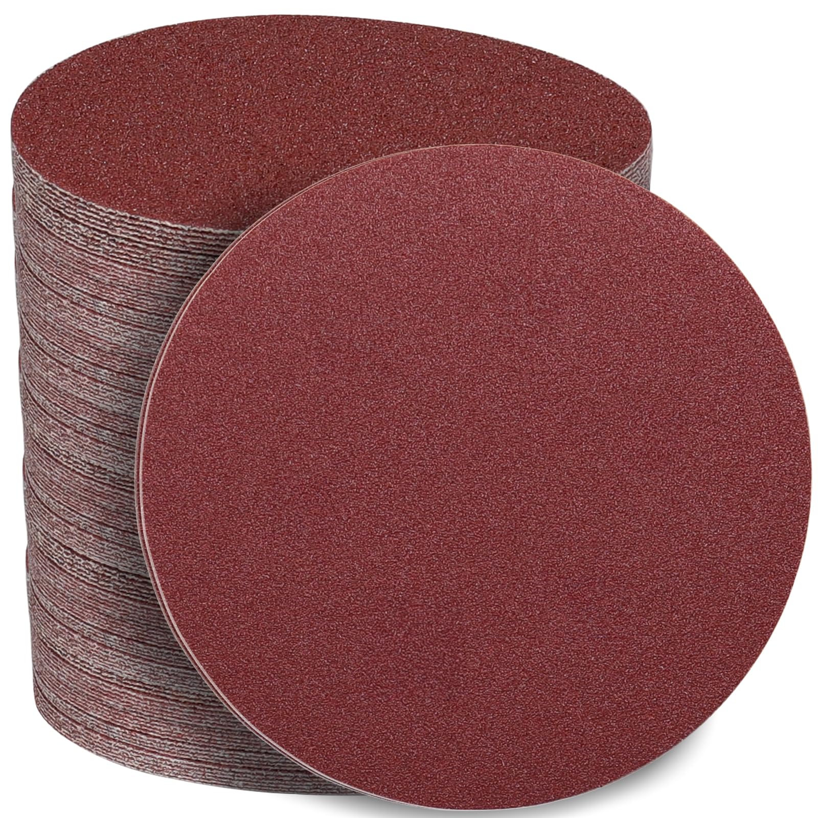 STEBRUAM 100pcs 150mm Sanding Discs,6 inch No Holes Hook and Loop Sanding Pads 40/60/80/120/180/240/320/400/600/1000 Grit for Random Orbital Sander Pads All Oscillating Tools — image 1