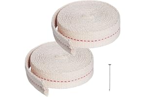LOVEWEE Flat Cotton Wick, 2 Rolls/13 Feet - 3/4 Inch Lantern Wick for Kerosene & Paraffin Oil
