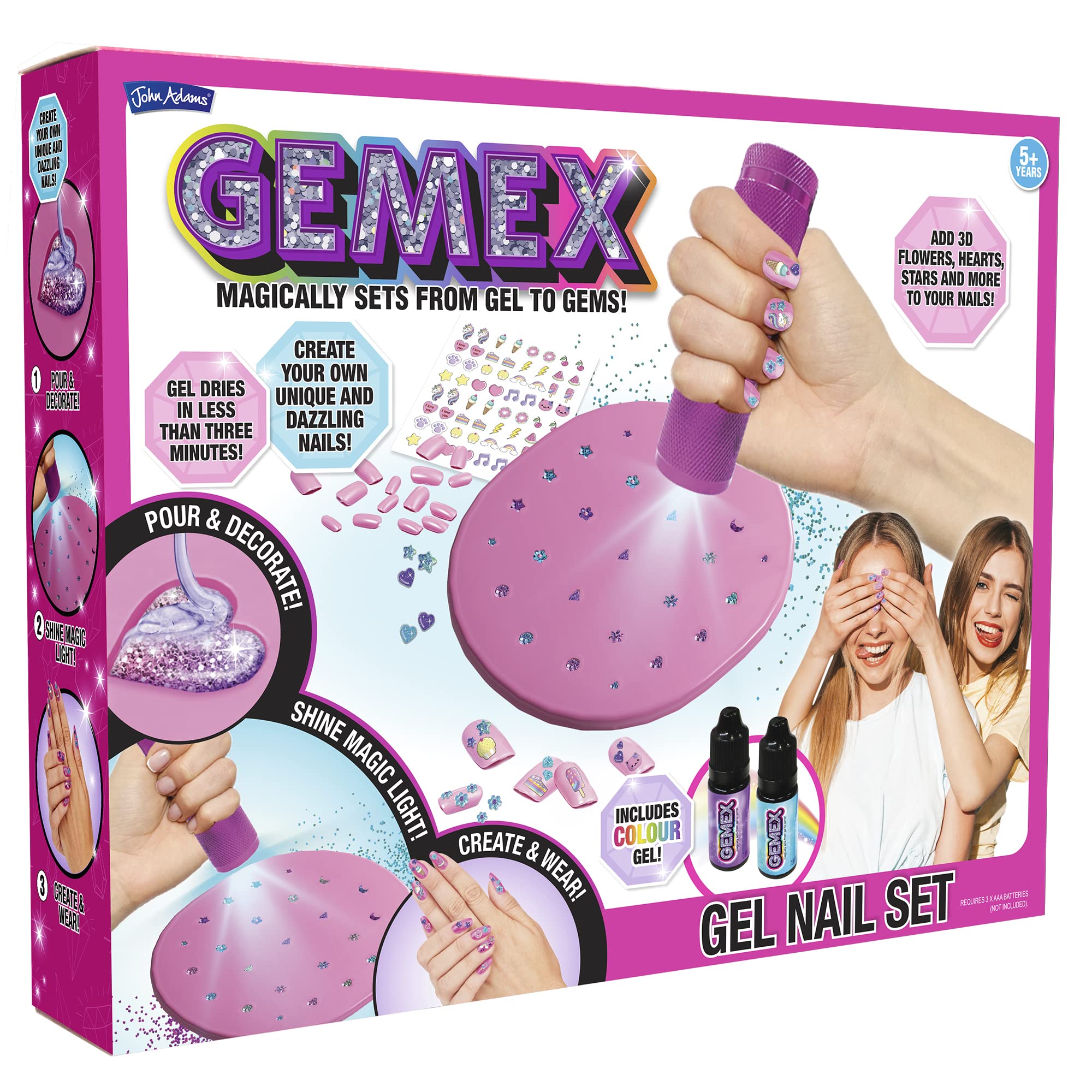 John Adams | GEMEX Nails Set: Create your own unique and dazzling nails!| Arts & crafts | Ages 5+
