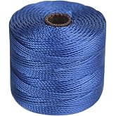 The Beadsmith S-Lon Bead Cord &ndash; .5 mm Twisted Nylon Cord for Stringing, Capri Blue Color, TEX210, 77 Yard Spool