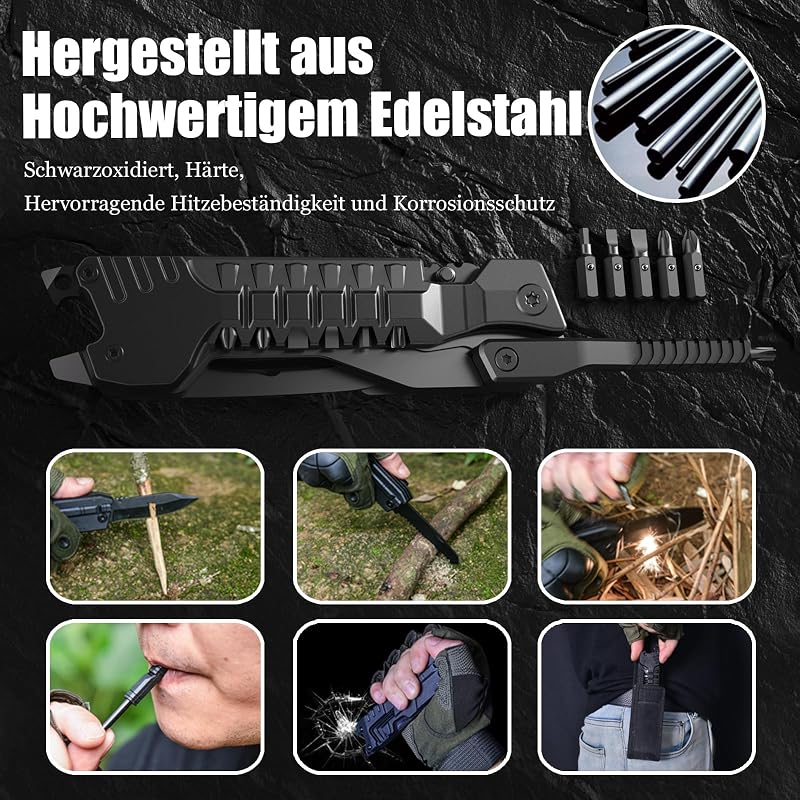 Geschenke für Männer 17in1 Multitool Taschenmesser Camping Zubehör