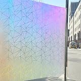Beautysaid Stained Glass Window Film Rainbow Privacy Frosted 200cm view 1