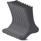 Sock Amazing Unisex Bamboo Rayon Socks Super Soft Black Crew Socks 8 Pack
