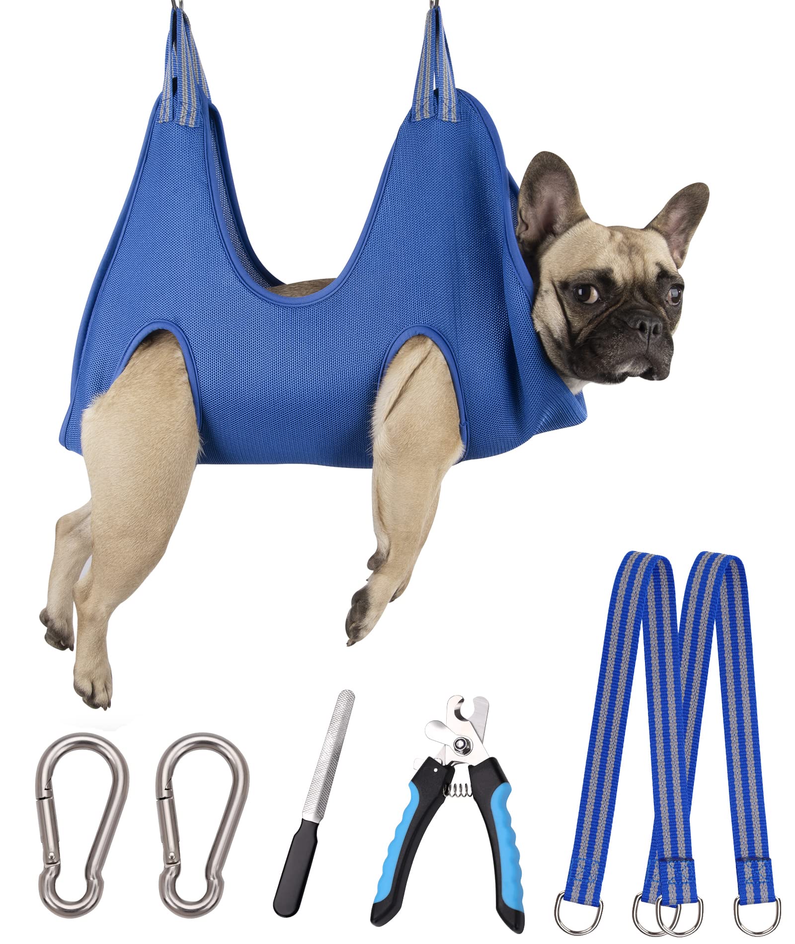 Kkiimatt 10 in 5 Pet Grooming Hammock Harness with Nail Clipper, Dog Nail Hammock, Dog Grooming Sling