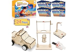 GIAKAN Valentines Cards for Kids School Classroom - 24 Stem Kits Valentine Exchange Cards Gifts for Kids - Party Favor, Exchange Prizes, Valentine Party Favors, Valentines Gift Cards for Girls Boys