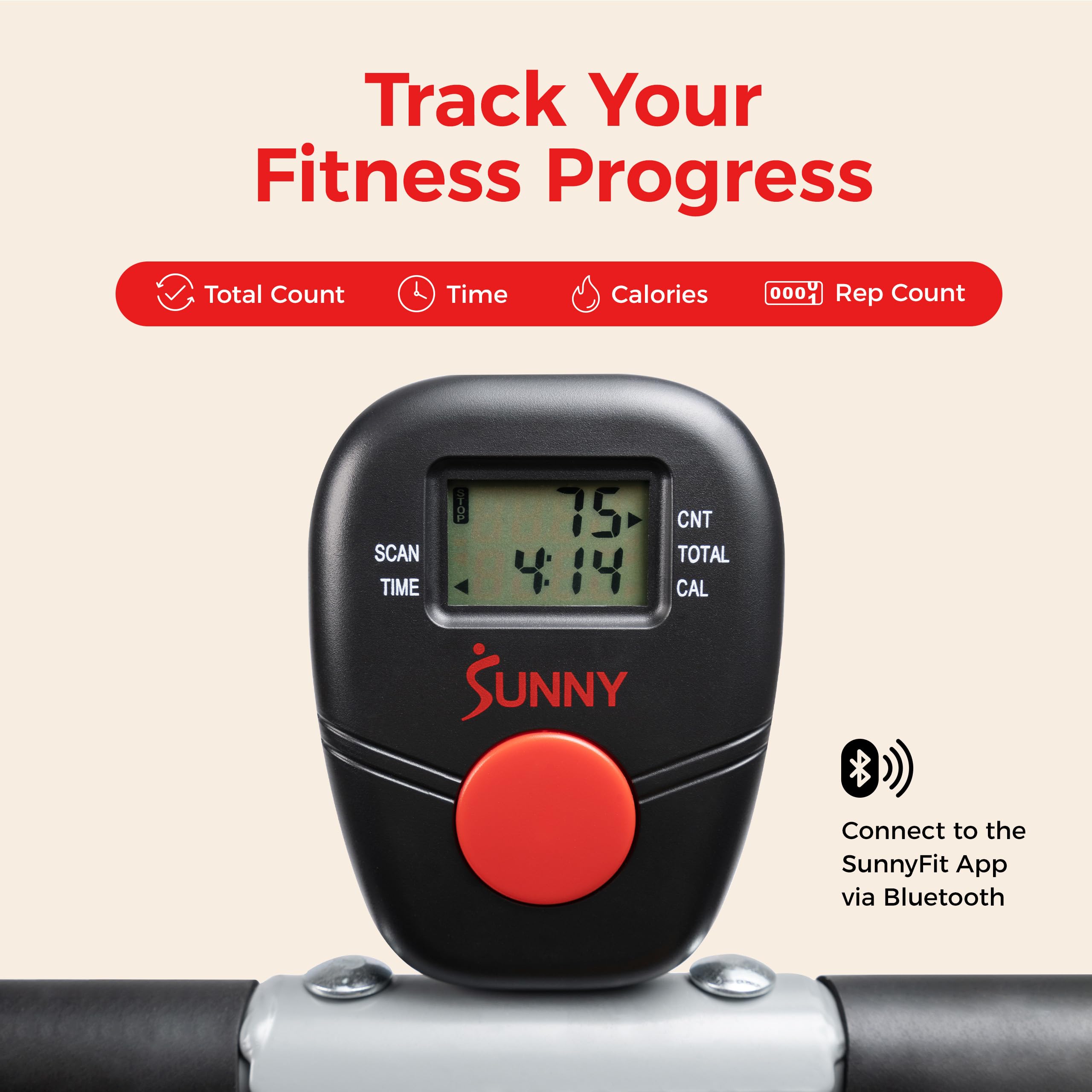 Sunny Health & Fitness Smart Row-N-Ride Glute & Leg Trainer, Foldable Squat Assist Rower with Exclusive SunnyFit App Connection