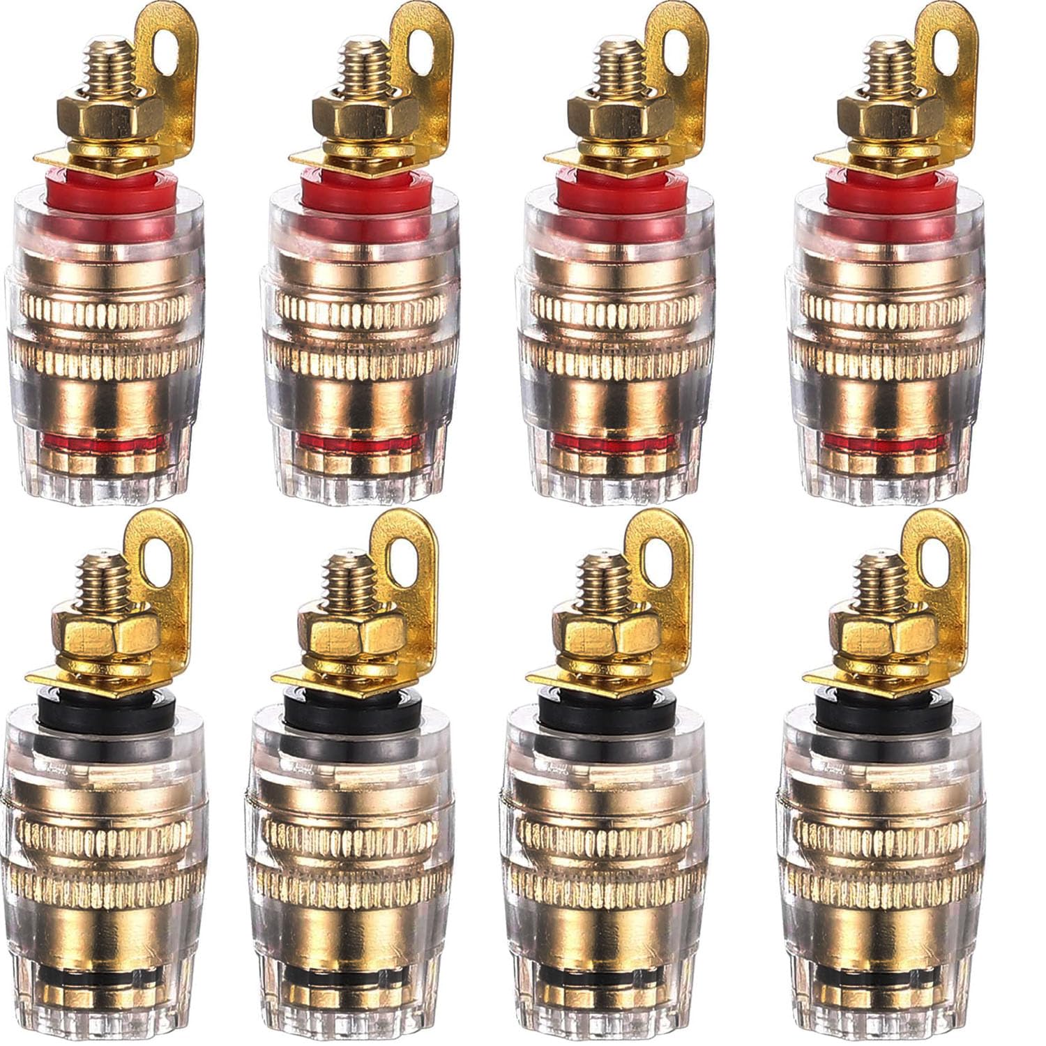 RUNCCI-YUN 8PCS Speaker Terminal Binding Post Banana Plug Socket Connector 4mm banana socket
