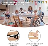 Kinderkraft ENOCK 3 in 1 Wooden Highchair White Beech 6m-10y Adjustable view 6