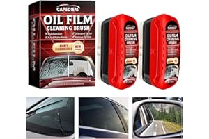 CAPEDIEM 2Pcs Automotive Oil Film Cleaning Brush,Glass Cleaning Board,Glass Coating for Windshield,Universal Anti-rain Fog Cleaning Glass Brush with Remover,for All Vehicles Lmproves Clarity and Visibility